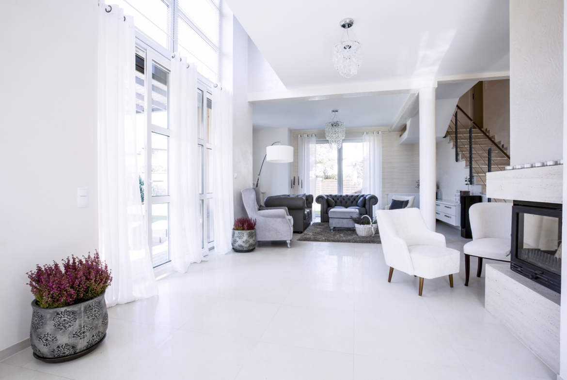 Luxury apartment bay view
